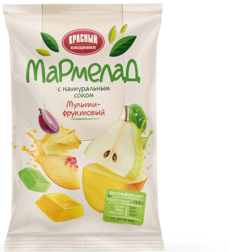 Fruit jelly candies with natural multifruit juice