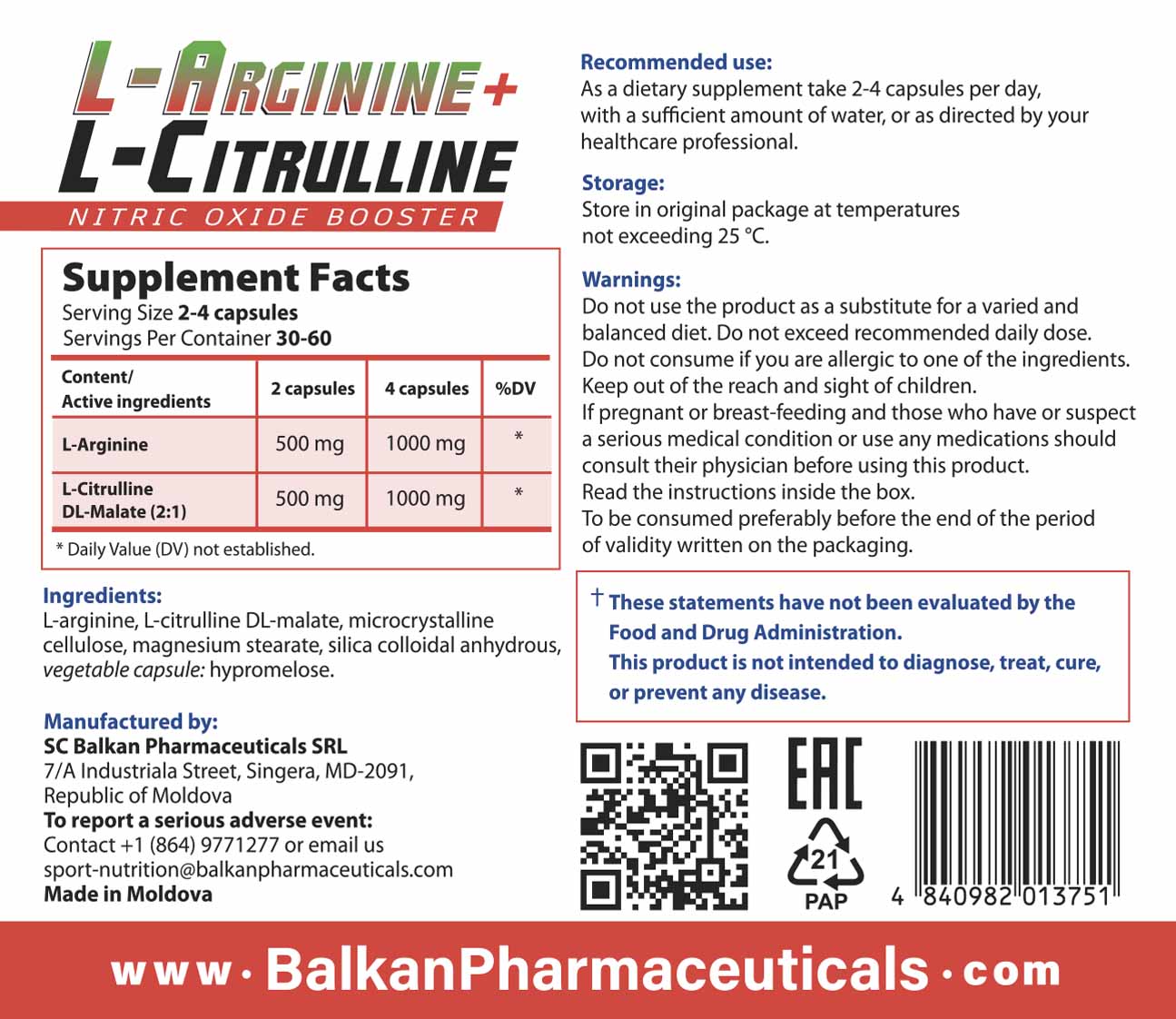 L-ARGININE+L-CITRULLINE - Image 2