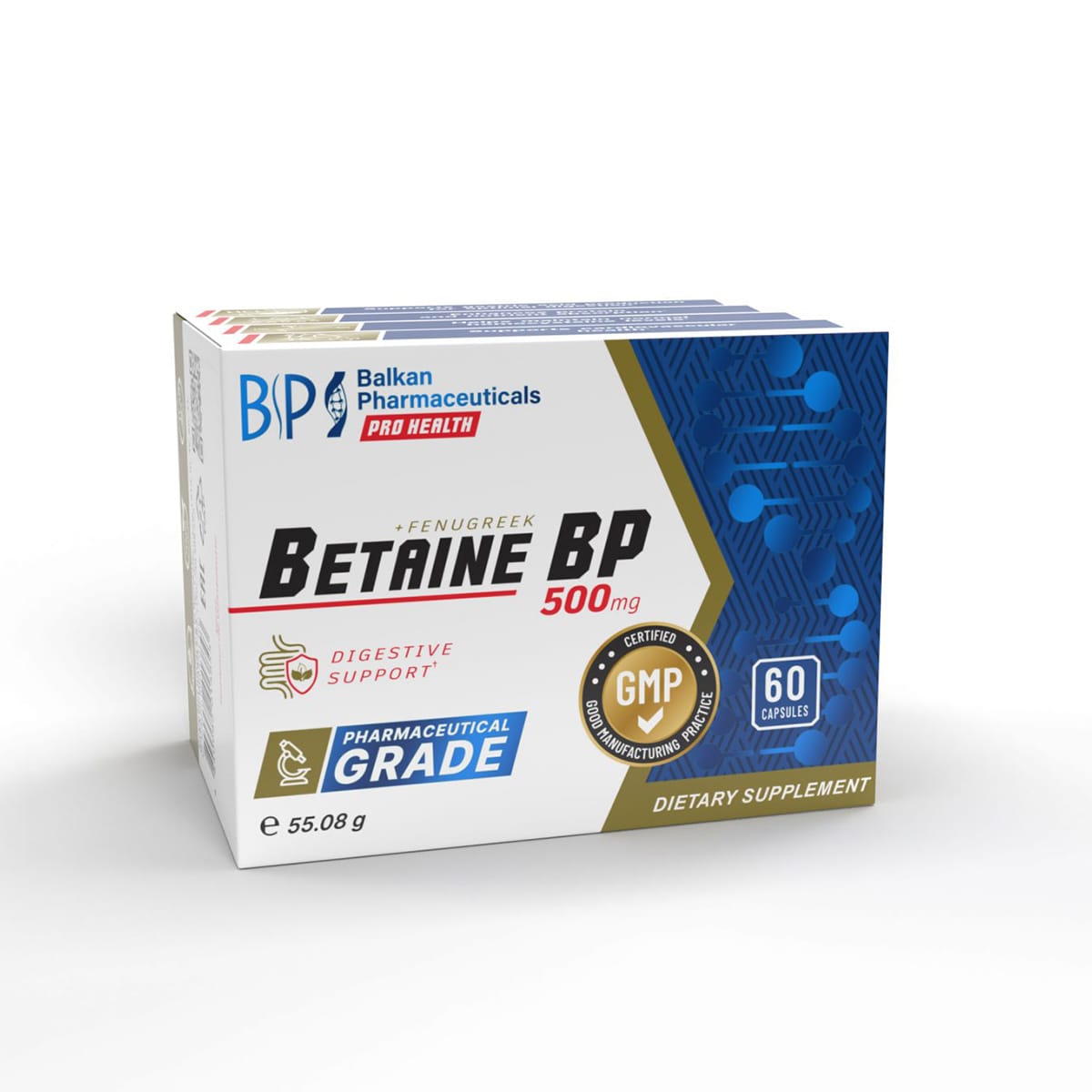 Betaine BP, 500mg, 60 caps