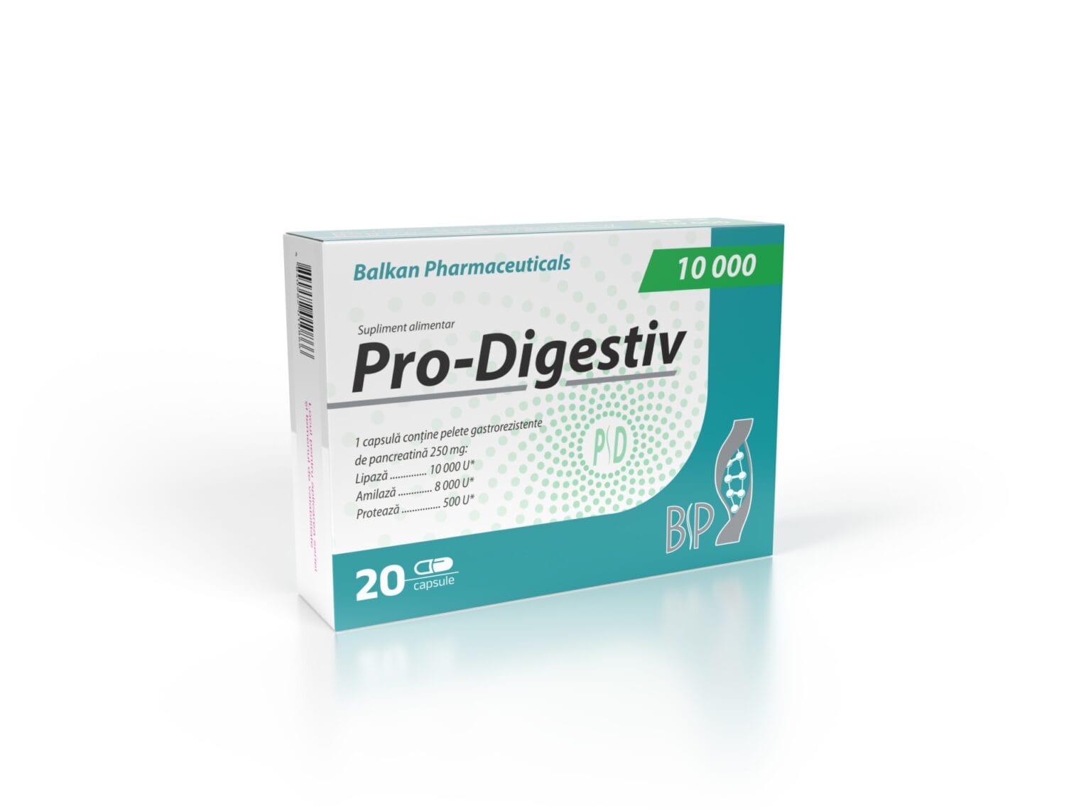 PRO DIGESTIVE 10000, 250mg, 20 caps